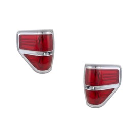 Replacement for Ford F-150 2009-2014 XL,STX,Fleetside,Lariat Limited,SVT,Lariat,Platinum,Limited,XLT,FX4,King Ranch,Halogen Tail Light Assembly Set, Left&Right Side,FO2818143,FO2819143