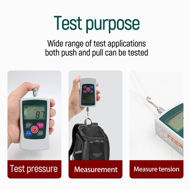 HOJILA 500N Digital Force Gauge Push and Pull Tester Meter