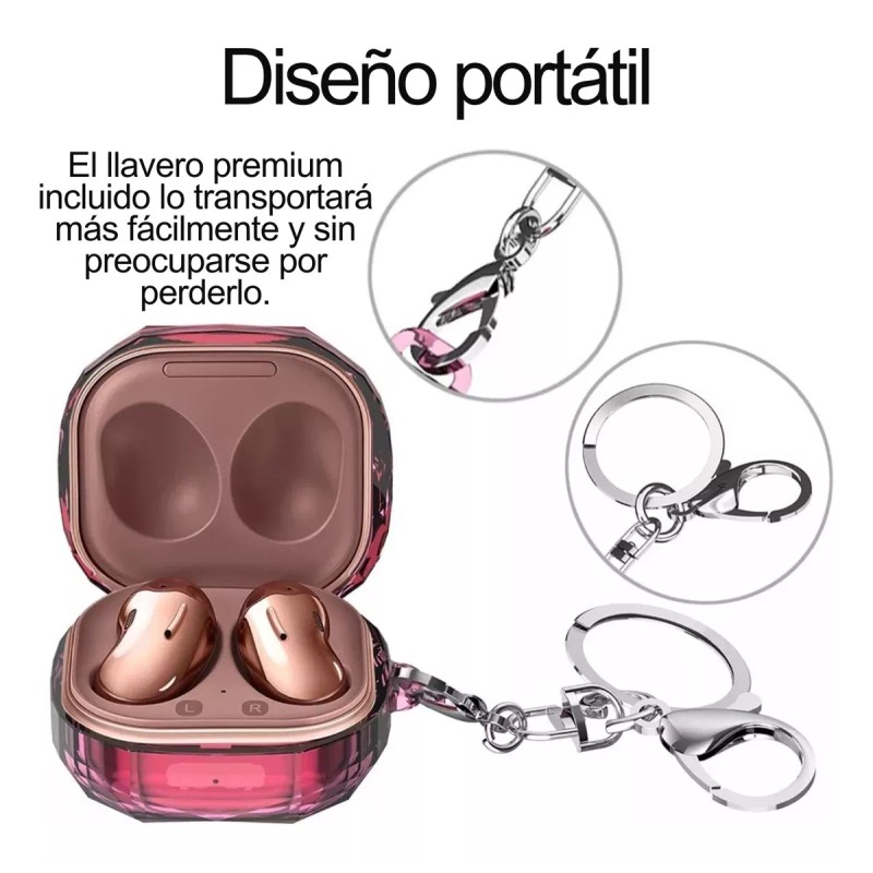 Universo en Linea Funda Audifonos Inalambricos Elegante Llavero + Pluma