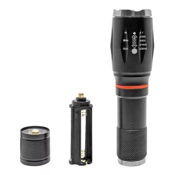 Yelio Linterna Tactica Intermitente Extensible 180º Para Noche