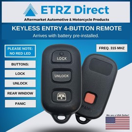 ETRZ Direct 1 Keyless Entry Remote Control 4 Button Fob Replacement Fits: 1999-2008 Toyota 4Runner, 2001-2007 Toyota Sequoia Compatible with FCC ID HYQ12BAN HYQ12BBX HYQ1512Y PN 89742-35050