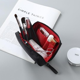 Lipstick Makeup Bag, Mini Small, Compartmentalized, Portable, Women's Organizer, Bag Insert, Compact Storage Pouch:_pink