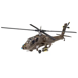 German Level 1/72 US Army AH-64A Apache Plastic Model 03824 Molded Color