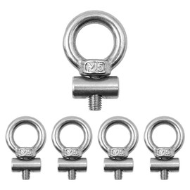 5 Pack ZONADAH M5 304 Stainless Steel Lifting Eye Bolts Rail Rail Lifting Ring Eye Bolts RV Awning Tent Pergola Male Thread Nut Ring Shape