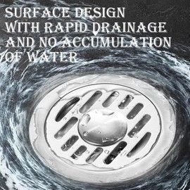 KEVOSOK Coladera Baño Acero Inoxidable, Coladera Universal Zero Olores, Cubierta y Bisel de Acero Inoxidable, con Check Anti-olores y Tapa Higiénica