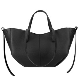 TIAASTAP Tote Bag Faux Leather Handbag Women's Large Shopper Bag Elegant Shoulder Bag Large Shoulder Bag Handbag Shopper Bag Handbags Tote Bag Bag for Shopping Travel, Black Small