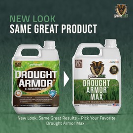 PetraMax Lawn & Turf Drought Armor - Keep Grass Hydrated, Liquid Fertilizer for Green Turf, Root Booster for Plants & Soil (32oz)