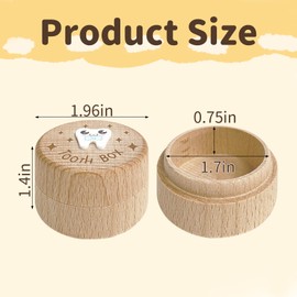 Tooth Fairy Box, 3D Carved Wooden Box Souvenir Tooth Box, Tooth Boxes for Lost Teeth For Kids, Boys and Girls Storage Box Gift(Tooth box)