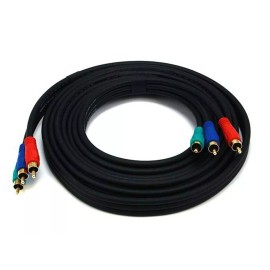 Monoprice 12ft 22AWG 3-RCA Component Video Coaxial Cable (RG-59/U) - Black