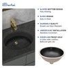 Sarlai Black Undermount Bathroom Sink -18 x15 inch Oval Vessel