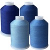 MOYYON Sewing Thread Set, 4 Colors (Navy Blue), 40s/2, 100%