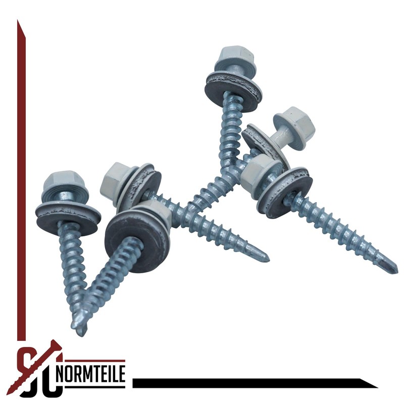 SC5164 Trapezoidal Sheet Metal Screws with EPDM Sealing Washer, 4.8