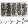 Three Way Fishing Swivels Kit, 100PCS Triple Swivel Set Stainless