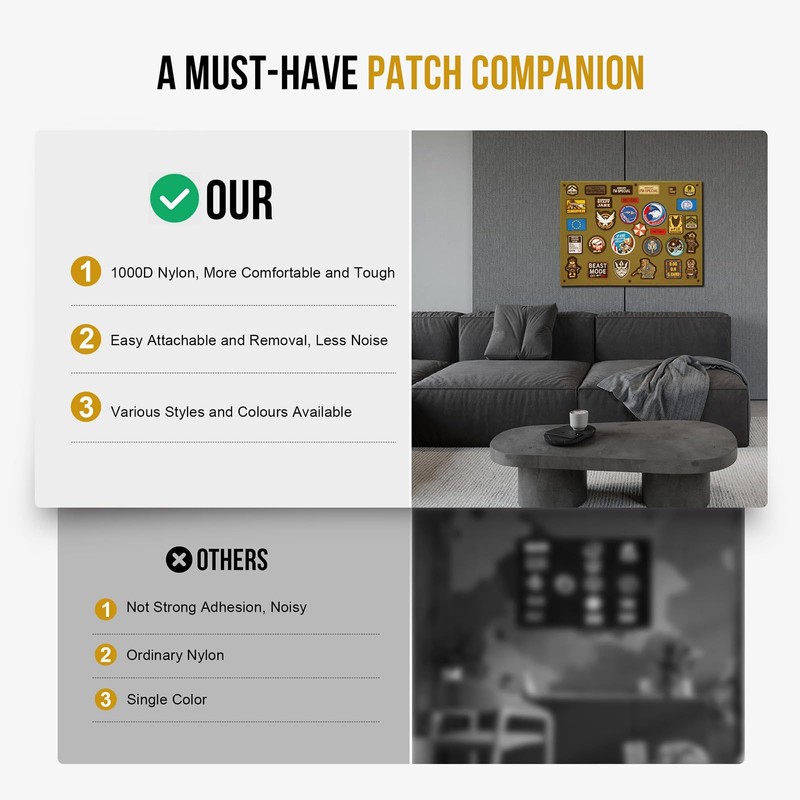 Qaestuan Velcro Wall, 58 x 45 cm Velcro Board Patches,
