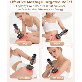 Lymphatic Drainage Massager Electric Cupping Massager, Portable Handheld Massage Tool for Back Shoulder Waist Legs Home Spa