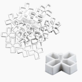 10mm Tile Spacers - ShiningUU 200 Pcs Cross Shaped Paving Spacers for Patio, Decking & Wall Tiling | Universal Brick Slab Spacers for DIY Paving Tiler Garden Slabs