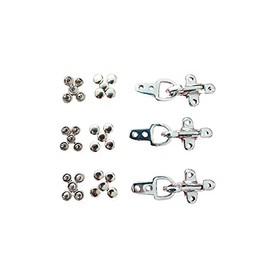 MAGS World24 Cowl Clasp Hook Clasp Lobster Clasp Replacement Clasp in Silver for Leather Vests Pack of 3