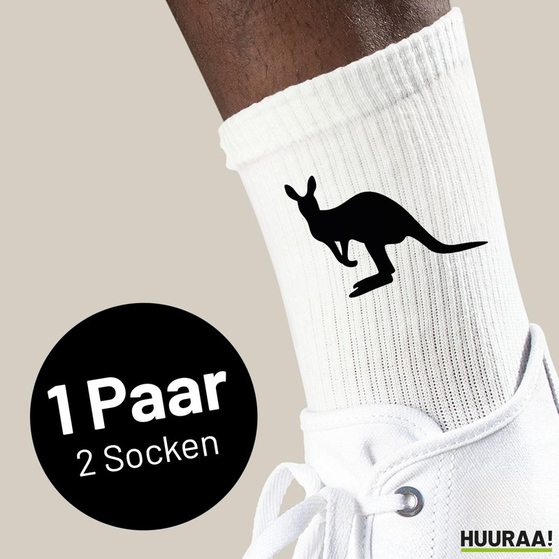 Huuraa Unisex Kangaroo Silhouette Socks Size 4/12 Kangaroo Gift Idea,