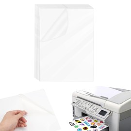 Printable Vinyl Sticker Paper for Inkjet Printer, 20 Sheets Glossy Sticker Paper Dries Quickly Vivid Colors, A4 Waterproof Stickers for Printing, Fast Dry, Holds Ink Well, Great for Cutting Machines