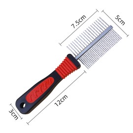 Dog Comb Long Short Hair Double Stainless Steel Comb with Narrow and Wide Teeth Professional Grooming Comb for Dogs and Cats of All Sizes