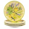 Certified International Lemon Zest Canape Plate Set, 6-inch Diameter, Set