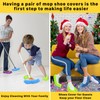 20PCS Mop Socks for Floor Cleaning, Washable Reusable Mop Shoes,
