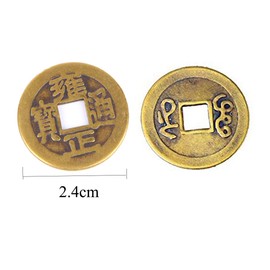 mengger Chinese Lucky Coins Feng Shui I-Ching Coins for Happiness, Health and Wealth, 100 Pieces