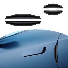 4PCS Car Door Bumper Strip, Car Door Edge Protectors, Self-Adhesive car Door Protector, Car Door Edge Guards, Car Accessories Airbag Cushion Embedded Anti-Collision Strip, Universal Fit (Black)