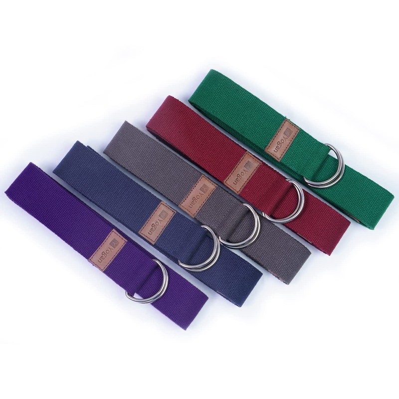 Yogan Yoga Belt | Organic Cotton | Solid SS-D Rings