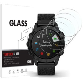 KELOLIN [5 Stück] für Garmin Fenix 6/6 Pro / 6 Sapphire / 6 Solar Panzer Schutz Glas Bildschirm Schutzfolie, 9H Härte,Kratzfest, Blendfrei, HD Displayschutzfolie kompatibel mit Garmin Fenix 6/6 Pro
