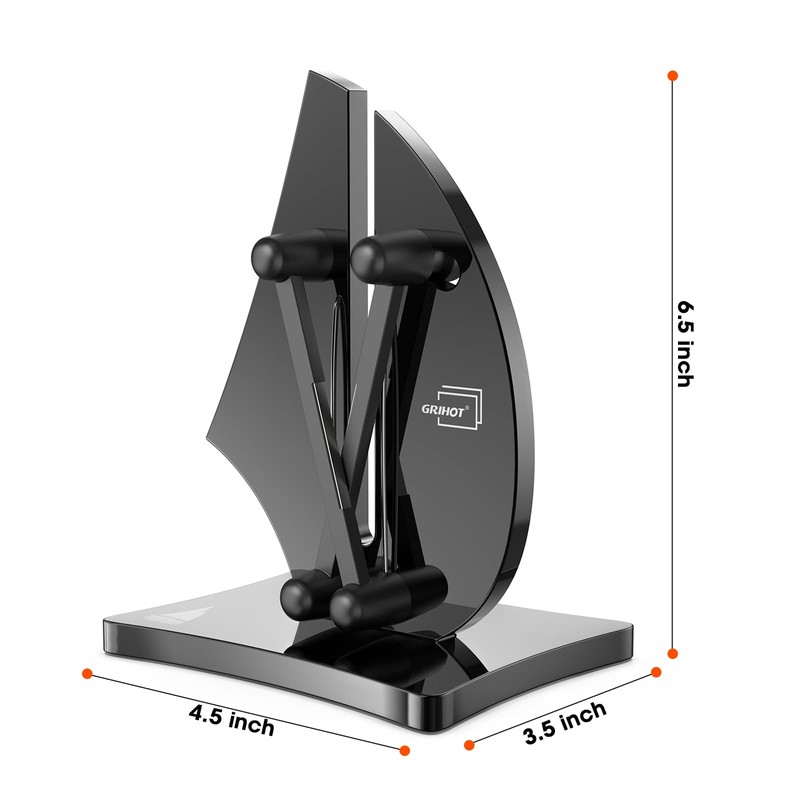 Grihot VN3 Professional Knife Sharpener | 3-Action Streamlined Sailboat Design