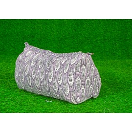 Generic Pieces Indian Handmade Cotton Quilted Handmade Floral Hand Block Print Toiletry Bag,Cosmetic Pouch Bag Makeup Bag For Women (1, Purple), 85485