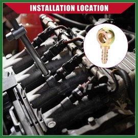 Motoforti Banjo Bolt Hose Barb Fitting/Inner Brake Fuel Line Fitting Adapter for Car Motorcycle/Durable Metal 8mm ID 6mm OD / 4 Pcs Bronze Tone Long-lasting