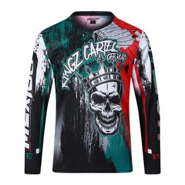 MENUTT Men's Mountain Bike Jersey Long Sleeve MTB Off-Road Mexico Jersey Downhill&Motocross Shirts