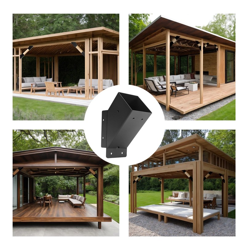 8 Pcs Pergola Brackets , 45-Degree Angle Pergola Bracket, Gazebos