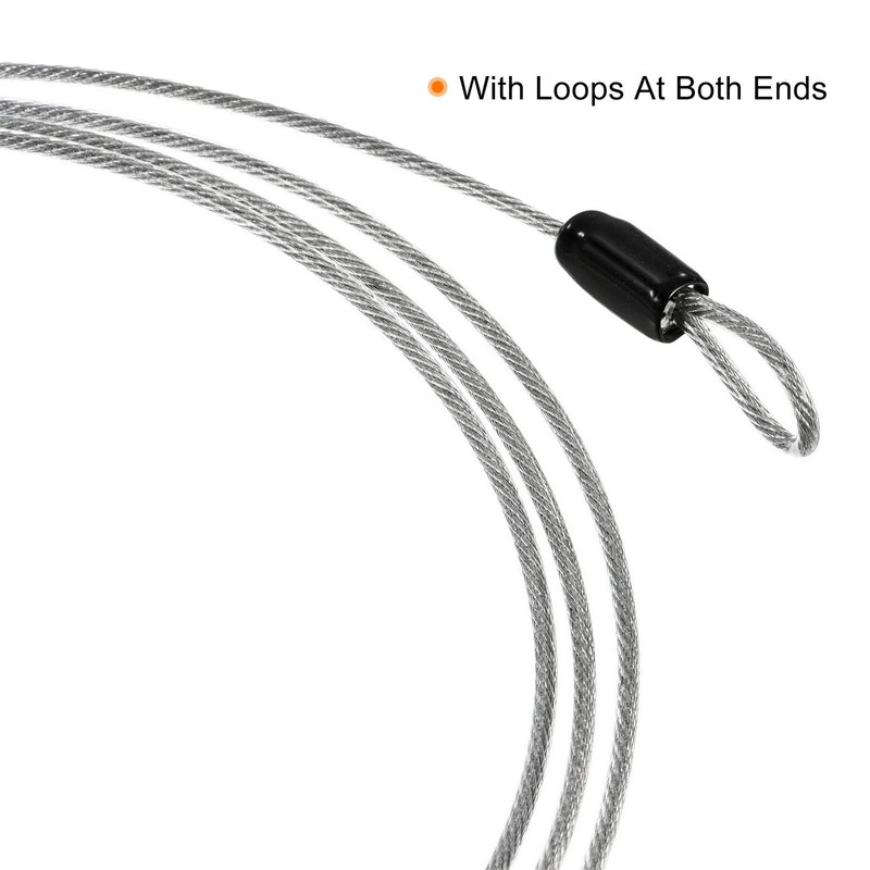 TOP-VIGOR Security Steel Cable 2.5mm x 1m Coated Security Wire