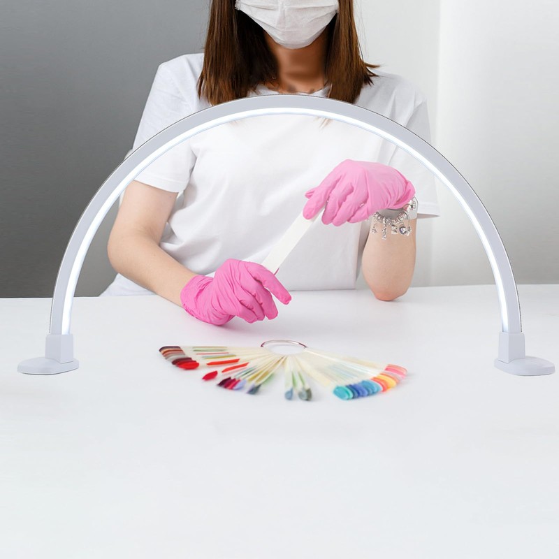 Half Moon Light with Phone Holder, 29in 48W Dimmable Nail