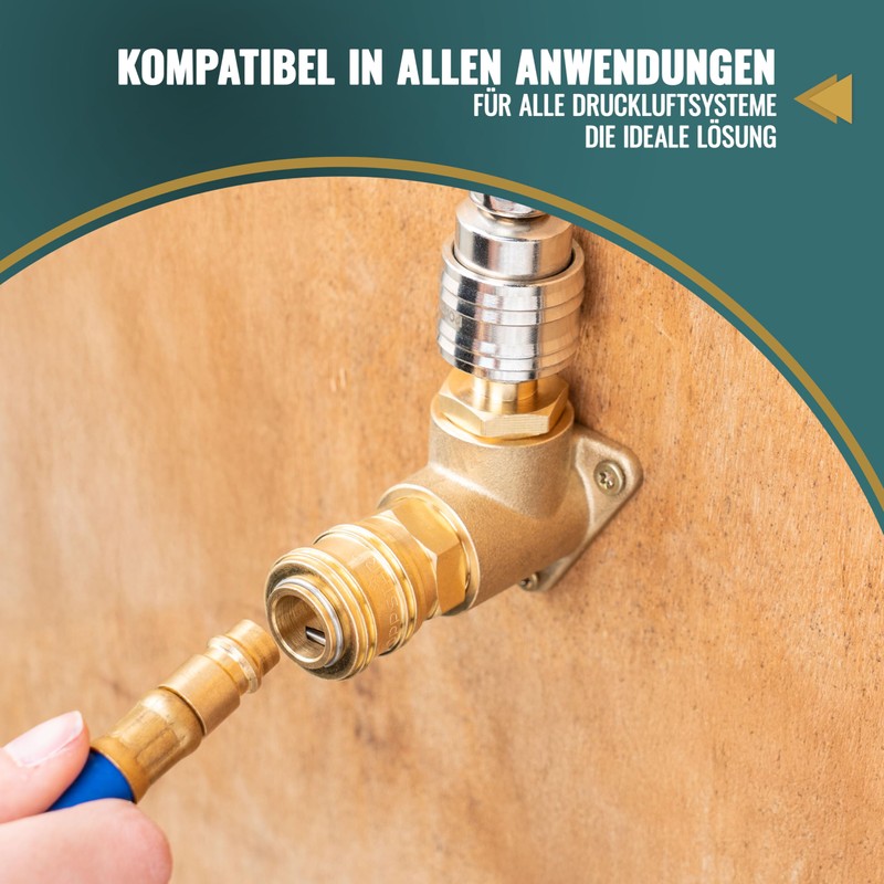 Poppstar Wall Socket Compressed Air Distributor for Wall Mounting (Connection