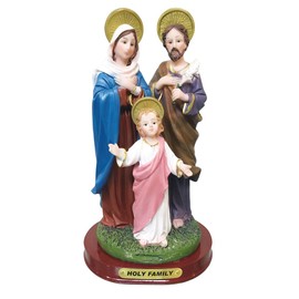 Holy Family Statue Saint Joseph, Jesus and Saint Mary Catholic Statue Sculpture Estatua Holy Figurine Religious Decoration Estatua (5 Inch)