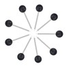 400 Pcs Round Push Pins,Map Push Pins Map Tacks,Black Round
