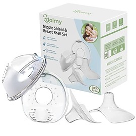 Nipple Shield & Breast Shell for Breast Feeding, Milk Savers Collector Nipple Protector for Breastfeeding Breast Milk Catcher for Breastfeeding Milk Collection Cups (Pack of 4)