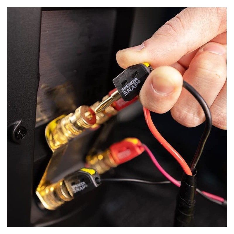 Speaker Snap Fast & Secure Banana Plugs - Gold Plated,