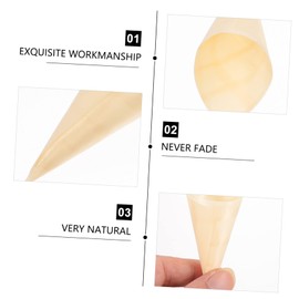 SOIMISS 50pcs Wooden Veneer Roll Appetizer Cones Appetizers Serving Cones Candy Charcuterie Charcuterie Cone Cup Ice Cream Holders Ice Cream Cone Popsicle Molds Beige
