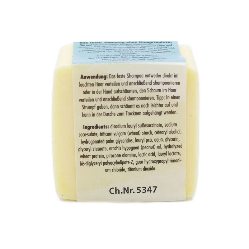 The Solid Shampoo without Fragrances, 100 g, by Haslinger