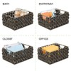 mDesign Set of 3 Wicker Storage Boxes — Small Wicker