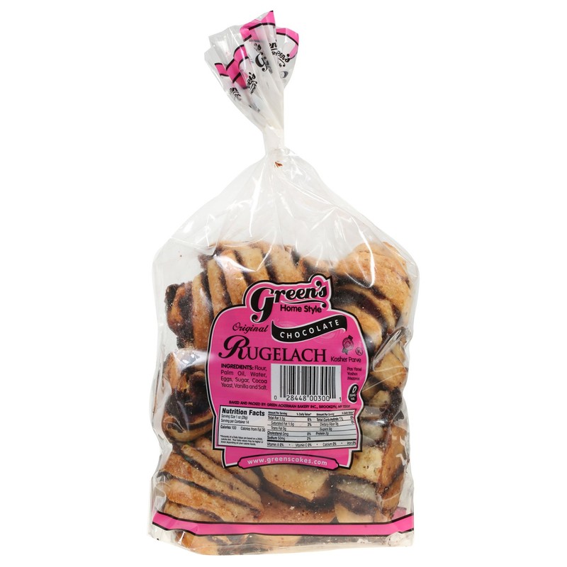 Green's Bakery Chocolate Rugelach Kosher Pastry - 14 oz.