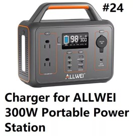 coming data 🔥ac adpater battery Charger For ALLWEI 300W Portable Power Station Bank