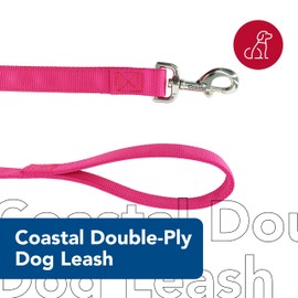 Coastal - Double-Ply Dog Leash, Pink Flamingo, 1" x 06'