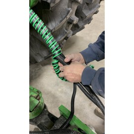 Outback Wrap - Python Hydraulic Hose Management Protector and Tagging Wraps for Farming and Agriculture Equipment, Tractors, Harvesters, Planters, and Sprayers -20mm Diameter -80 Foot- Black