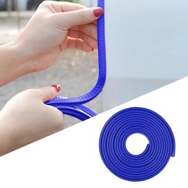 Couslcd Car Door Edge Guards, 16Ft Universal Car Edge Rubber Seal Trim Protector, U Shape Door Edge Protector Guard, Aluminum Boat Edge Guards, Car Decoration Accessories for Most Car (Blue)